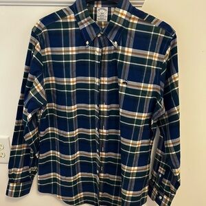 Brooks Brothers Navy and White Plaid Shirt